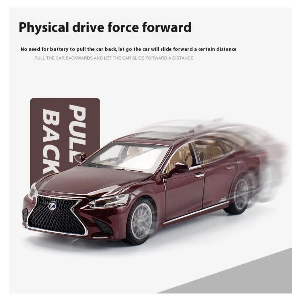 1/32 LEXUS LS500H Alloy Car Model Diecast Toy Metal Car Sound & Light Model Home Interior Decorations Collection Gift for Boys