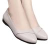 2025 autumn single shoes soft sole soft surface flat sole single shoes middle-aged leather shoes large size women's shoes thin non-slip can not fall
