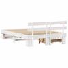 Bed Frame with Headboard White 160 x 200 cm Solid Pine Wood