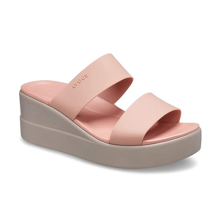 Crocs Brooklyn Lightweight Pale Pink Sandals Women's 206219-6RL