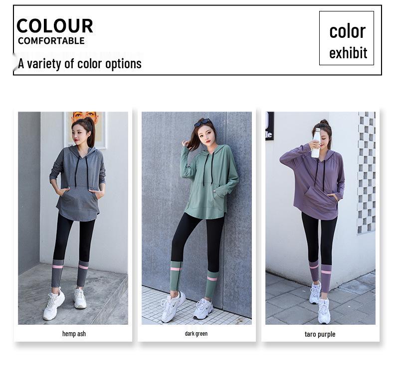 Felpa con cappuccio sportiva larga taglie forti da donna 2023 per fitness e yoga