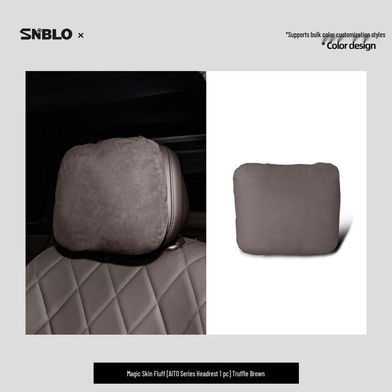 AITO M9/M8/M7/M5 Suede Plush Headrest – Soft, Breathable Neck Support Car Cushion Standard