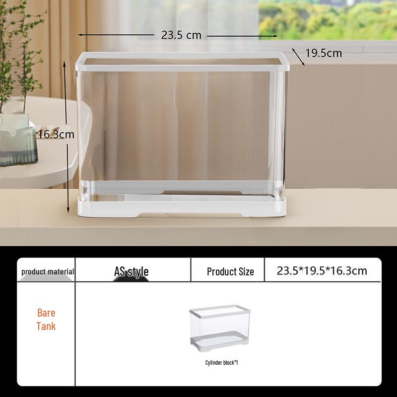 Versatile Desktop Turtle & Fish Aquarium with Basking Platform and Integrated Circulation System