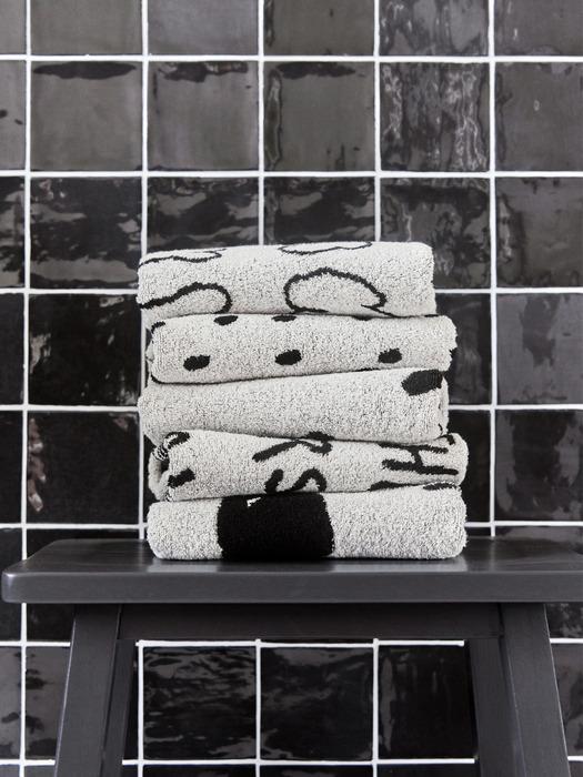 KEENGENERA Premium Towels, Practical Cotton Towels, Snowfield 6-Piece Set SNOWVEIL_Playful 6P