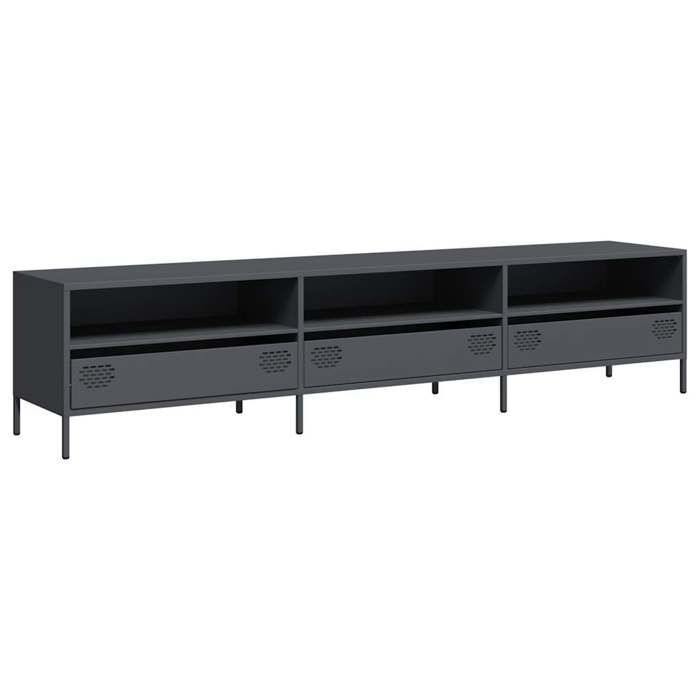 VidaXL TV Stand Anthracite 202x39x43.5 Cm Cold-rolled Steel, TV Stand, TV Buffet, Hi-fi Cabinet, TV Bench, Cabinet In 851348