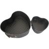 Heart Springform Pan 4 Inch and 7 Inch, Nonstick Small Heart-Shaped Baking Pans with Removable Base, Mini Cheesecake Pan Black, Stacked Cake Pans,