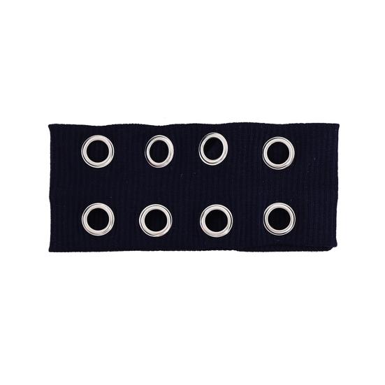 Women Hair Band Punk Style Rock Stretch Headband with Hollow Eyelets Aesthetic Design Hair Accessories