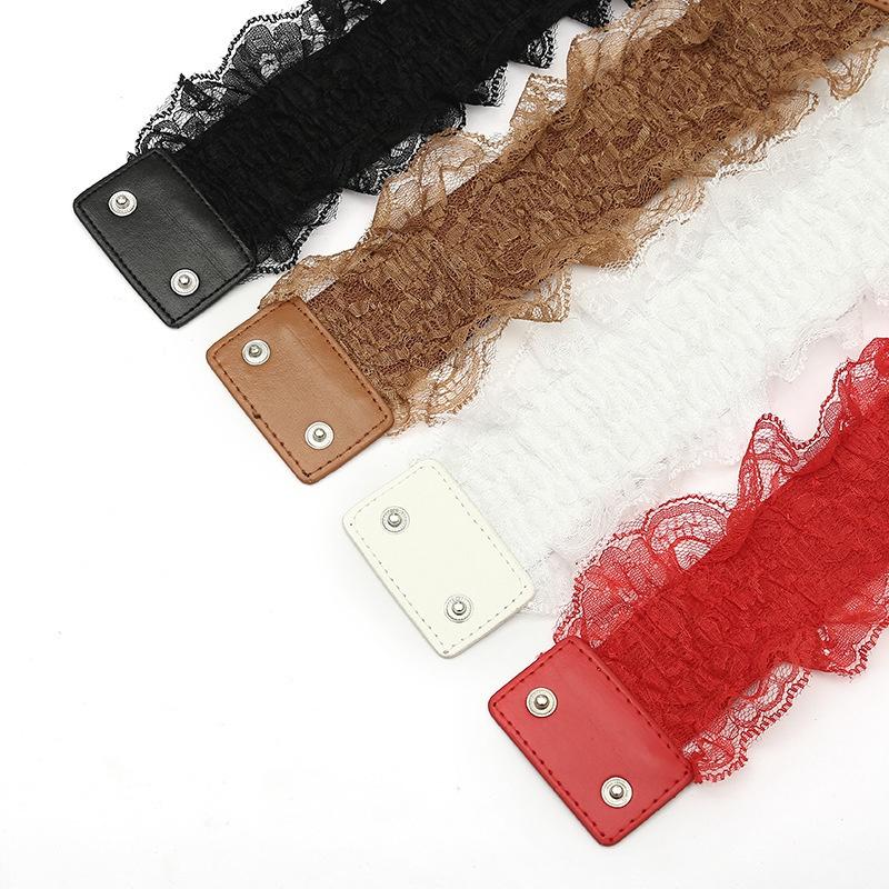 Fashion Lace Stretch Belts for Women for Wedding Dress Wide  Elastic Female Waistband Belts
