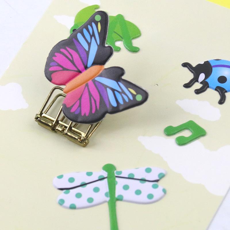 4 Sheets/Set Insect Dragonfly Butterfly Cute 3D Stickers Cartoon Kids DIY Sticker Toys Scrapbook Decoration for Boy Girl Gift