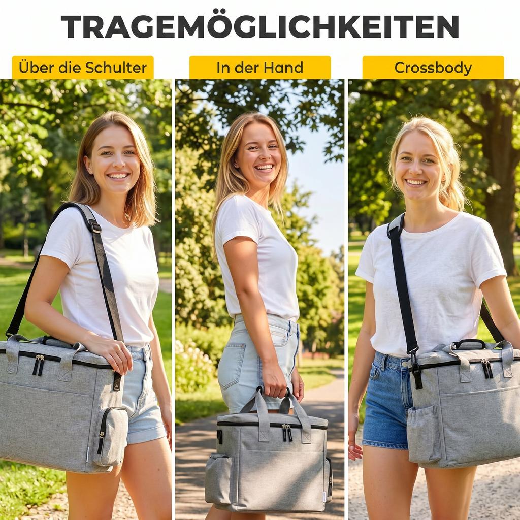 Hunde-Reisebeutel, Wasserdichter Spazierbeutel mit mehreren Taschen, zwei Futterbehältern und faltbarer Schüssel für Katze Welpen