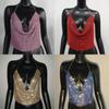 Metallic Jewelry Top With Rhinestone Embellishments For Streetwear Style Women