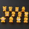 Cartoon Twelve Zodiac Gold Resin Small Ornaments Micro Landscape Creative Home Desktop Office Ornaments Animal Chinese Crafts