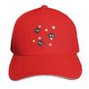 little soot ghosts with colorful stars Baseball Cap Rave birthday Ball Cap Big Size Hat Women Unisexs