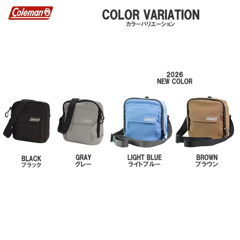 Etsumi & Coleman Camera Bag, Coleman Square Shoulder Bag 3.2L [Detachable Shoulder Strap/Back Pocket] Black VCO-8776