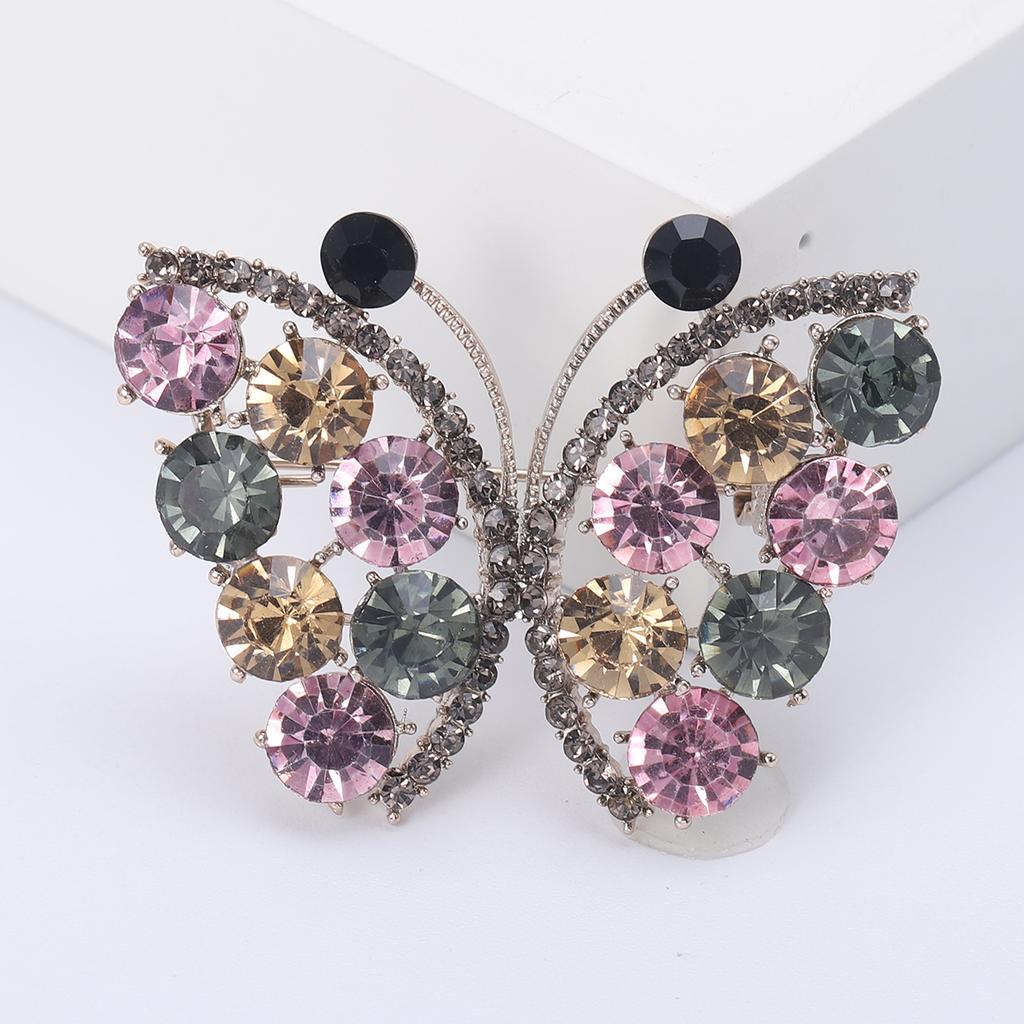 Luxury Rhinestone Hollow Butterfly Brooches for Women Insect Pins Event Party New Gifts Backpack Decoration Clothes Accessories