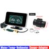 Universelle Doppelanzeige 2 IN 1 LCD-Anzeige mit Sensor Wassertemperatur+Voltmeter Wassertemperatur-Verbindungssensor 26-40MM für Auto 12V 24V