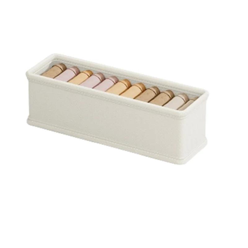 

1PC Washable Oxford Cloth Storage Box PU Handle Foldable Clothes Organizer Drawer Style Pants Storage Box No Grid Wardrobe