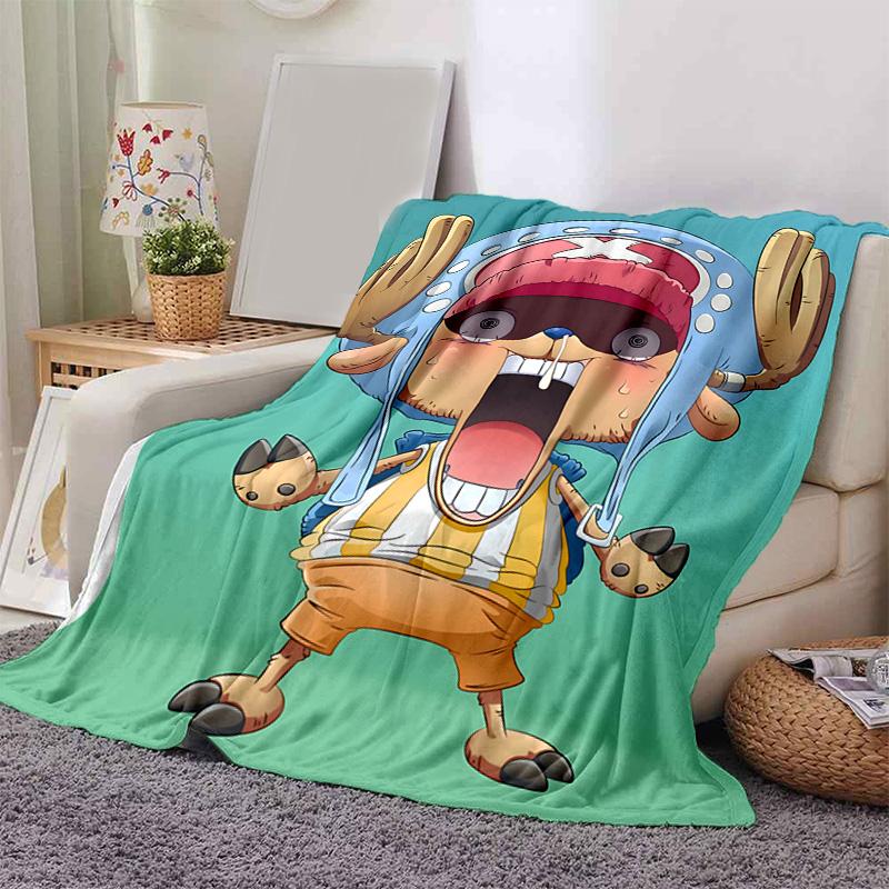 1pc One Piece Adventure Soft Throw Blanket Flannel All Season Light Weight Living Room/Bedroom Warm Blanket. M7270140