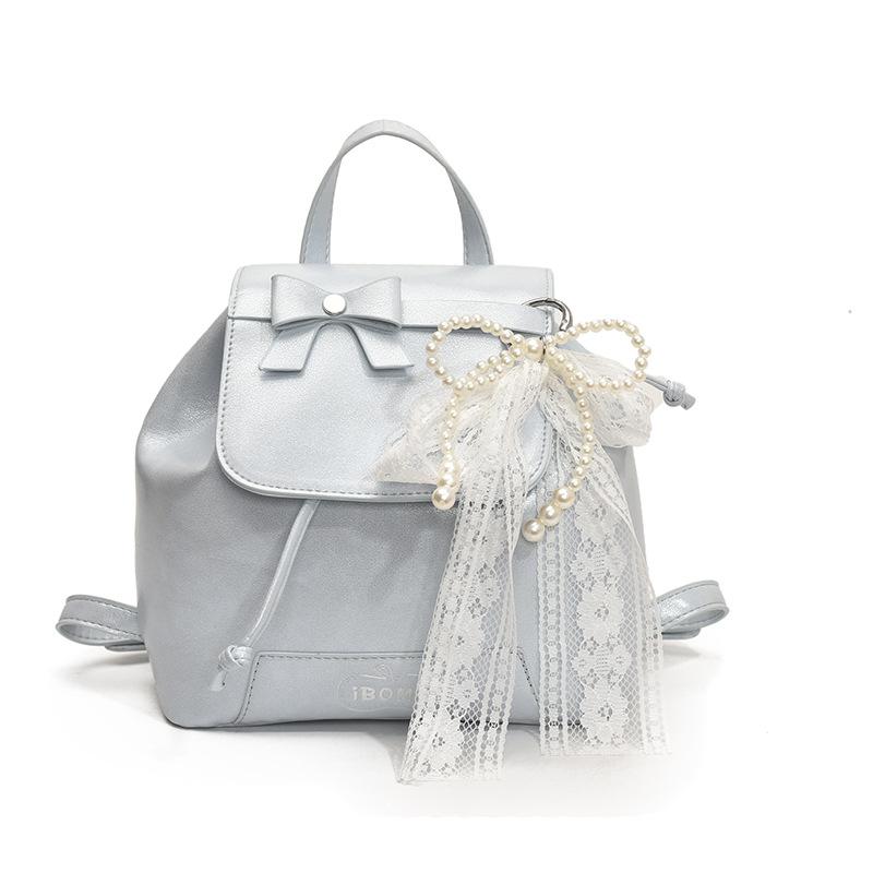 New Women's Small Backpack Bow Women's Backpack Korean Edition Fashion Personalized Commuter Backpack Multi Purpose Travel