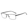 0 -0.5 -1.0 To -6 Metal Full Frame Blue Light Blocking Student Myopia Glasses With Degree Square Reader Eyeglasses +1.0 To +4.0