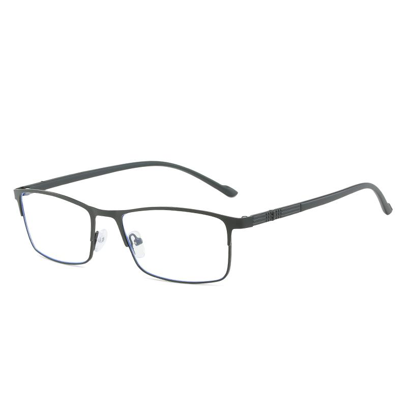 0 -0.5 -1.0 To -6 Metal Full Frame Blue Light Blocking Student Myopia Glasses With Degree Square Reader Eyeglasses +1.0 To +4.0