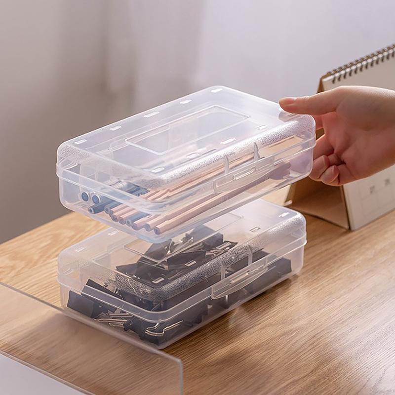 Transparent Pencil Case Minimalist Style Pencil Box Student Sketching Supplies Plastic Pen Case School Stationery