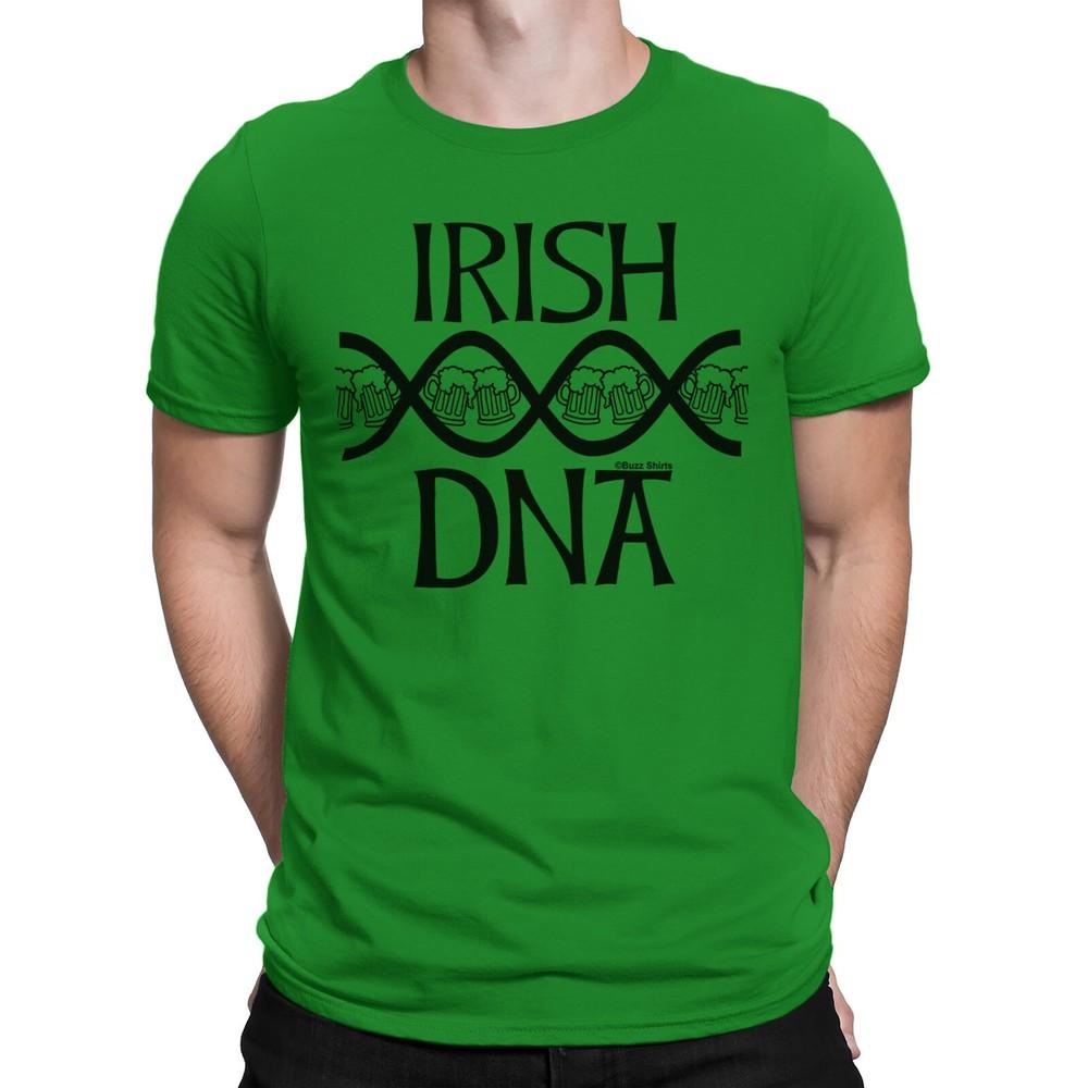 IRISH DNA Mens T-Shirt St Patricks Day Ireland Paddy Leprechaun Clover