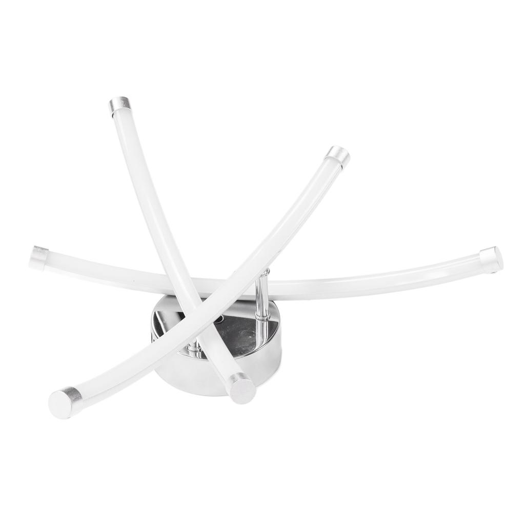 Forked Shaped Ceiling Lights Aluminum Silver LED 3 Curved Warm Lamp with Driver for Living Room Kitchen Bedroom 85‑265V