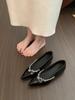 Rhinestone Pointed Shallow Mouth Shoes Women's Shoes Increase Height In Spring Commuting Shoes