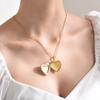 Heart Locket Necklace For Women Stainless Steel Jewelry Custom Photo Frame Memory  Love Pendant For Valentine's Day Gift