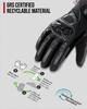 IRON Motorcycle Cold Smartphone Size XL JIA'S Gloves, Winter, Weather, Compatible, Waterproof, Windproof, Protective, Fleece-Lined, Non-Slip, Black,