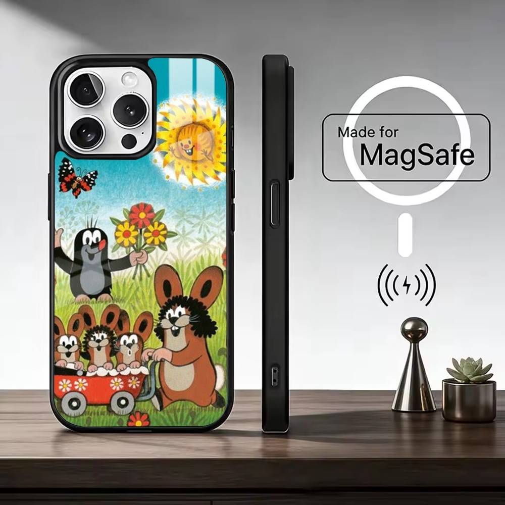 Cartoon Littles Mole  Phone Case For iPhone17,16,15,14,13,12,11 Plus,Pro Max Magnetic For Magsafe Wireless Charging