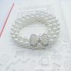 Mei Women's Pearl Waist Chain - Perfect for Dresses, Summer Casual Style, Rhinestone Embellished, Elastic Waistband