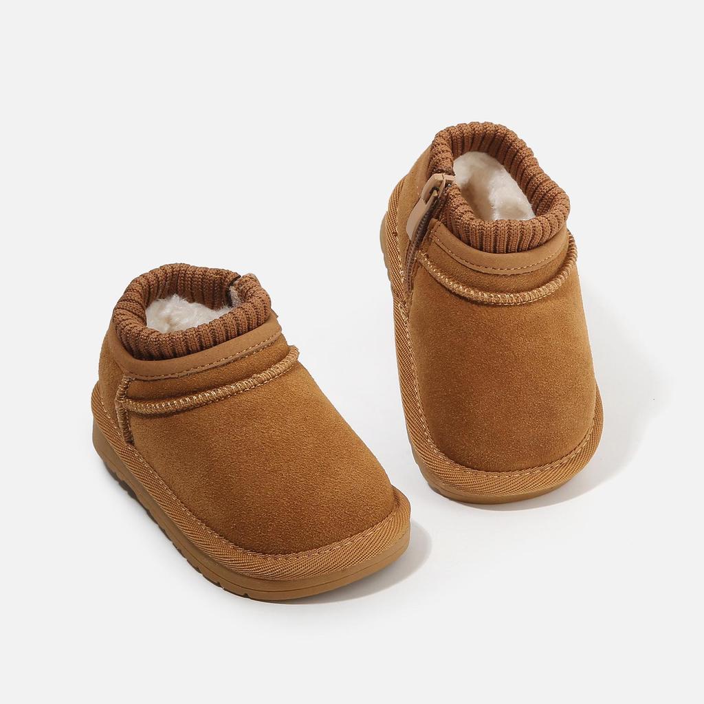 2025 Autumn/Winter Toddler Boots: Cozy Fleece-Lined Cotton, Soft Non-Slip Sole, Comfortable Baby Shoes