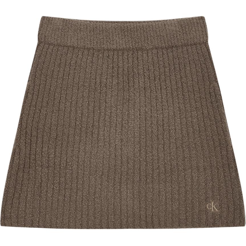 

Calvin Klein Solid Knit Mini A-Line Casual Skirt Women skirts Brown J224579-PBX S