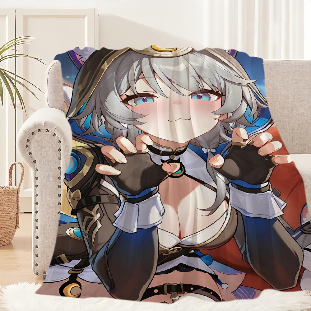 Cipher Honkai Star Rail Game Blanket Blanket for Couch Sofa Travel Home Hiking Picni Bed Beding Flannel Blanket Birthday Gift