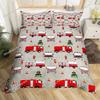 Firefighter Car Duvet Cover Set,Fire Truck Bedding Set King, Honeycomb and Fire Comforter Cover Fire Engine Vehicle Quilt Cover