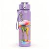 1PC Giraffe Watercolor Animal Print 750ml Color Plastic Sports Water Bottle Leakproof Flip Straw Lid Suitable for Sports Office Home Use