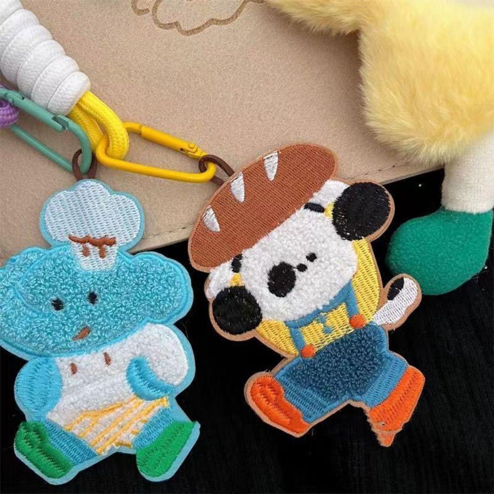 

Маленький свежий голубой слон кулон мягкий коричневый щенок брелок с милой вышивкой щенок унисекс