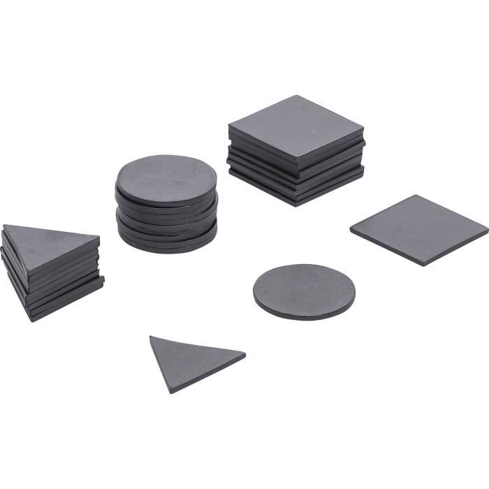 Jeu d'aimants - BGS - 79917 - 30 pièces - Ronds, triangulaires, carrés - Flexible et polyvalent
