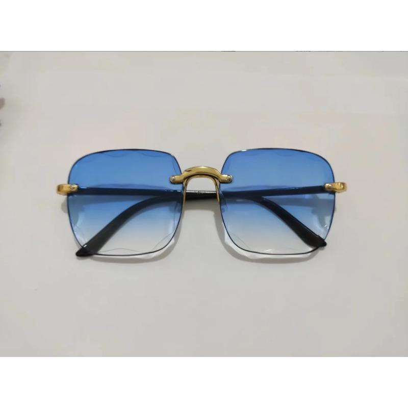 

Классические винтажные квадратные солнцезащитные очки женские с градиентным зеркалом безрамные солнцезащитные очки женские модные ретро без оправы As Picture