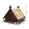 MOC Vikinged House Village Farm Ship Model Building Blocks Set Medieval Military Architecture Aldult Ideas Set Bricks Toy Gifts