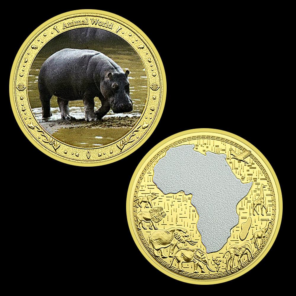 African Animals Gold Commemorative Coin Gift Box Set Collection Gift