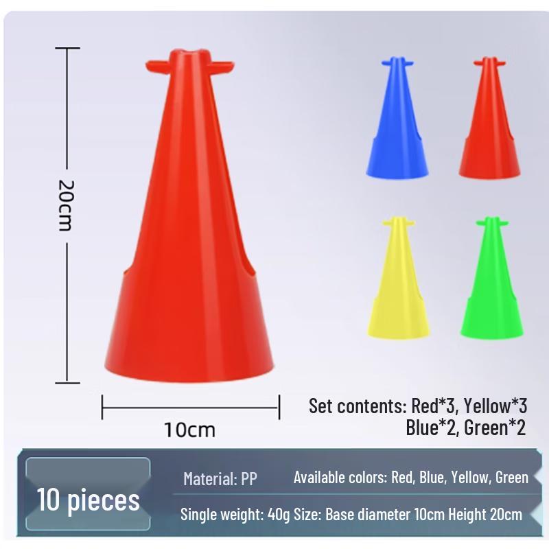 Yaying 20cm Portable Basketball Training Cones (10-Pack)