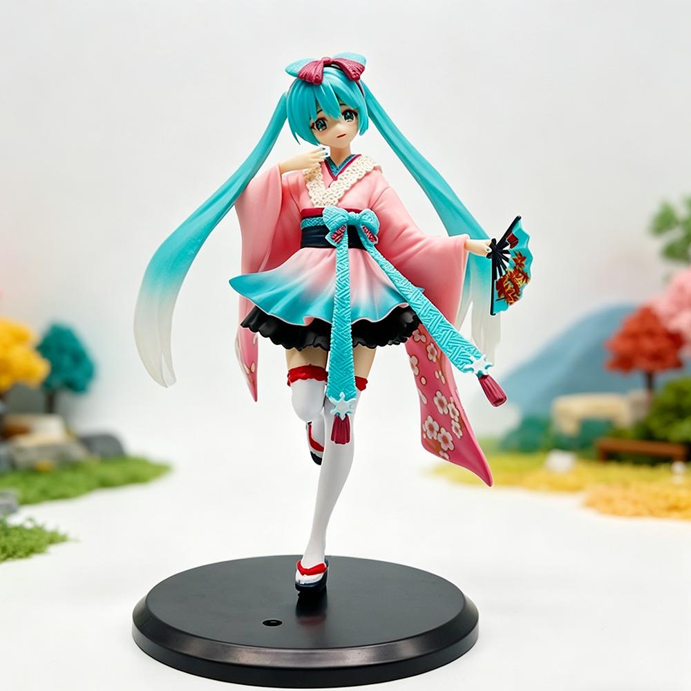 Hatsune Miku Anime Figure Kimono Hatsune Miku Action Figures Kawaii Girl Figurine PVC Collection Model Toys