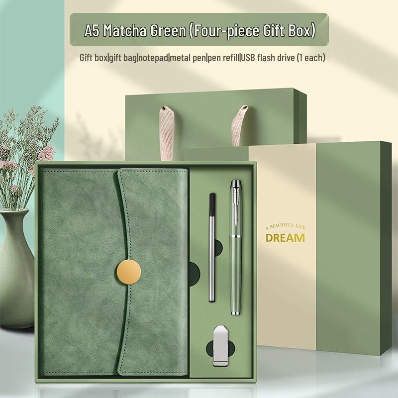 Tri-fold Business Notebook Gift Set with Customizable Logo. A5