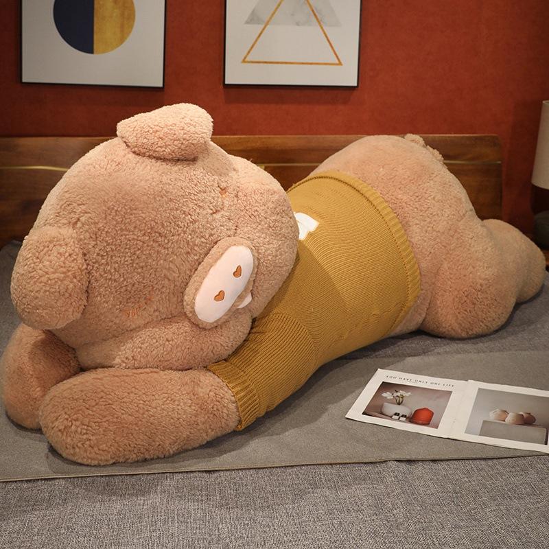 

Огромная кукла-свинка Подушка Милая кукла-свинка Свитер Плюшевая игрушка Девочка Спящая тряпичная кукла 80cm