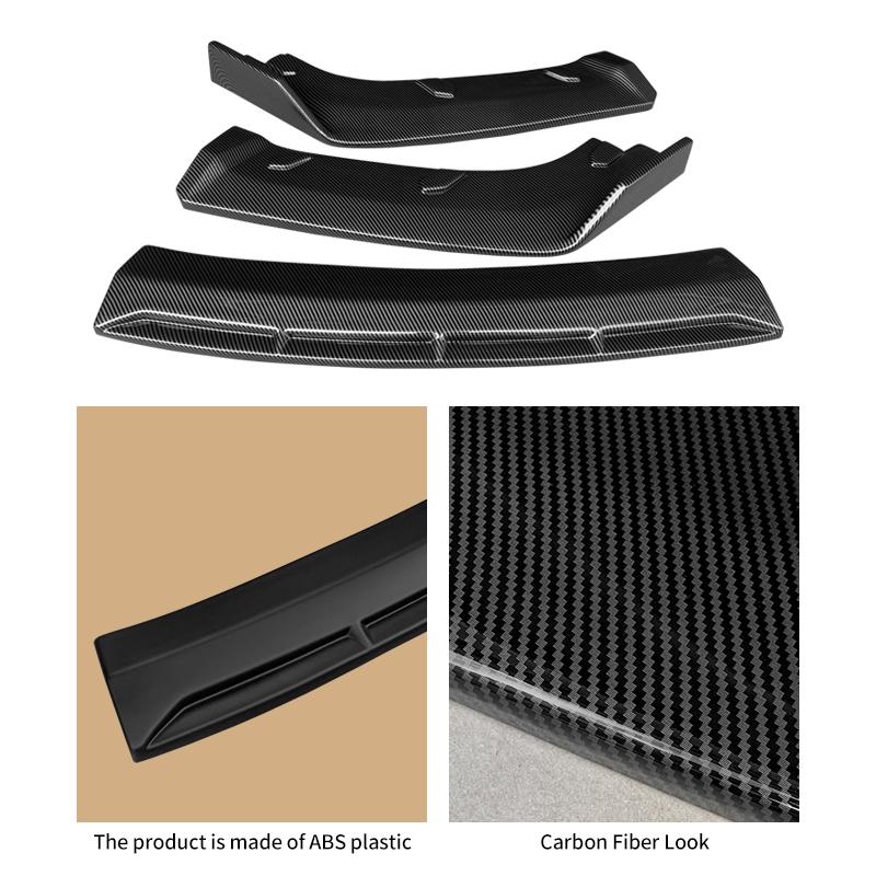 BKPTT1 Car High Quality Accessories For Cadillac CT6 2016-2018 Front Bumper Lip Body Kit Chin Spoiler Diffuser Guard Carbon Fiber ABS