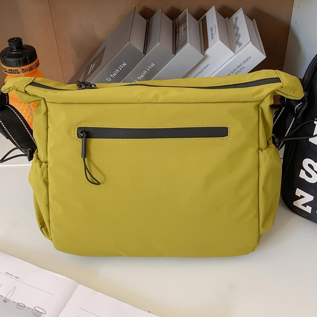 Schoolbag women's messenger bag tide brand ins tooling style Japanese casual men's bag large capacity shoulder bag personalized mailman bag tide