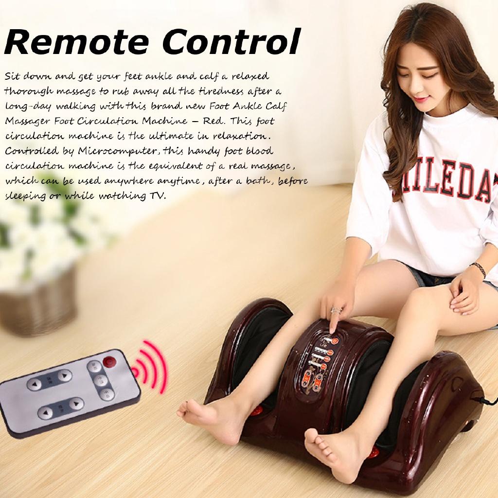 Shiatsu Kneading Roller Vibrator Machine Reflexology Calf Leg Pain Relax Electric Heating Foot Body Leg Massager 220V